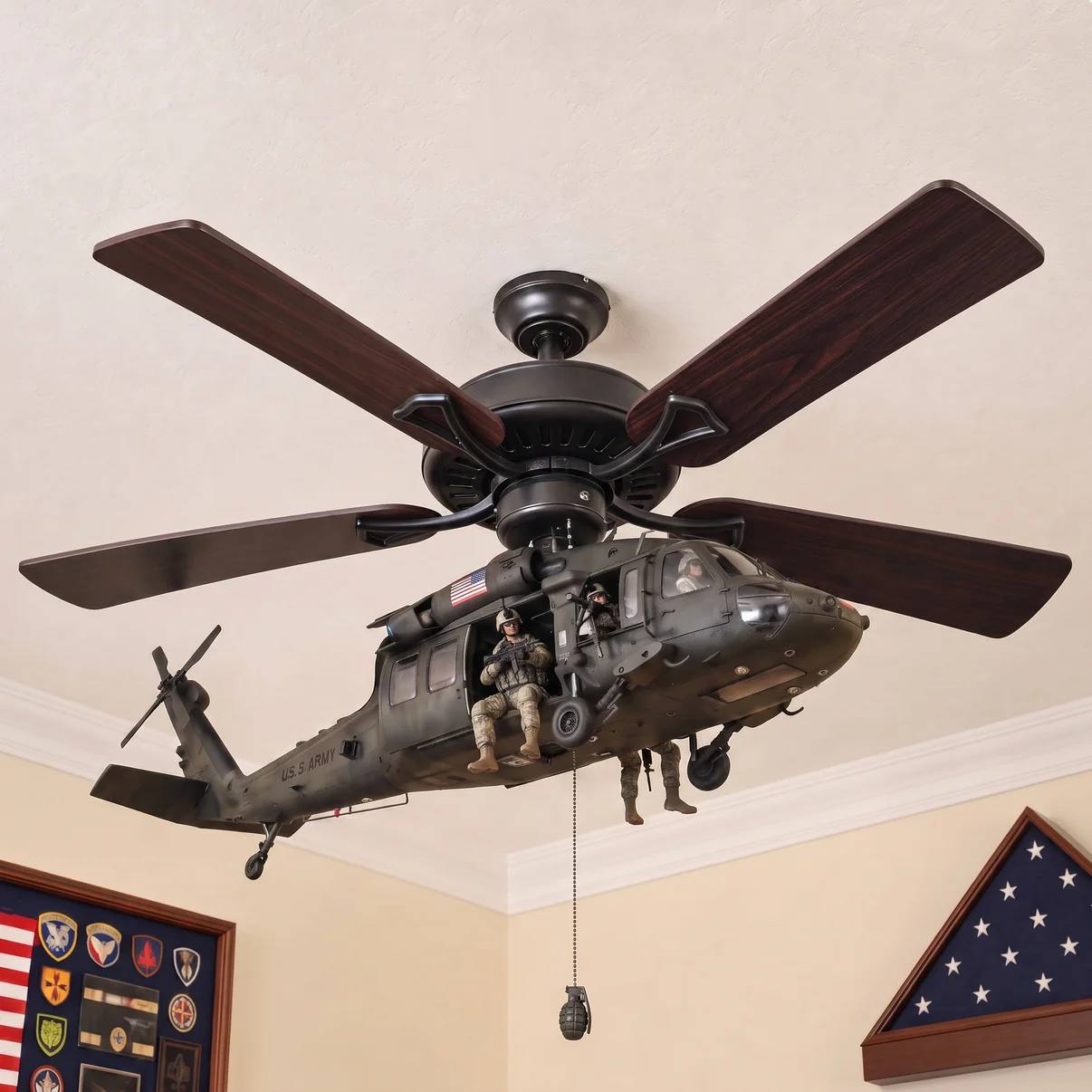UH-60 Black Hawk ceiling fan attachment kit